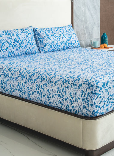 Azure Whispers Fitted Sheet Set - RAZAEE