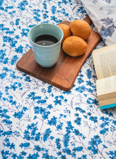Azure Whispers Fitted Sheet Set - RAZAEE