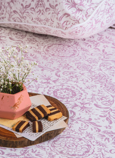 Vintage Blush Fitted Sheet Set - RAZAEE