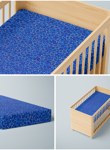 Starry Nightscape Pure Organic Cotton Crib Sheet - RAZAEE