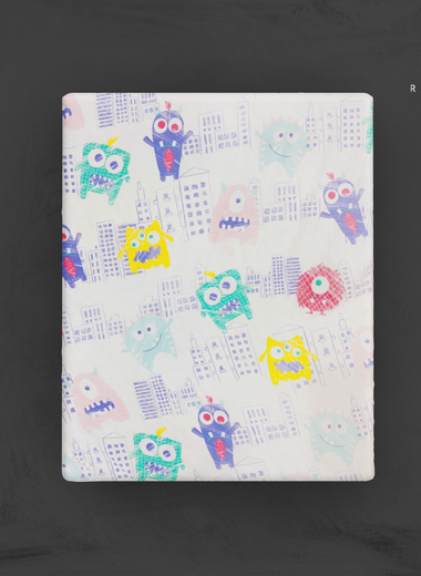 Monster City Pure Cotton Fitted Sheet Set - RAZAEE