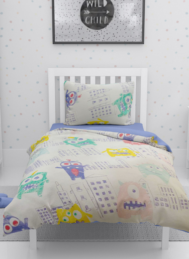 Monster City Pure Cotton Duvet Cover Set - RAZAEE