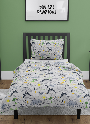 Rawr-some Pure Cotton Kids Duvet Cover Set - RAZAEE