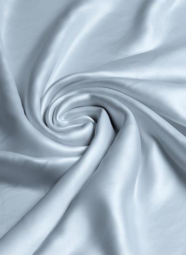 Ice Blue Sateen Duvet Cover & Fitted Sheet Set - RAZAEE