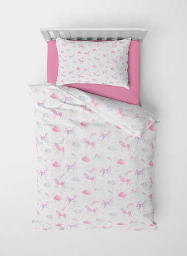 Unicorn Love Pure Cotton Duvet Cover Set - RAZAEE