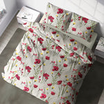 Crimson Serenity Pure Cotton Percale Duvet Cover Set