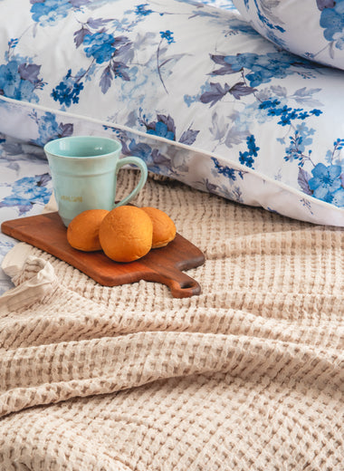 Ivory Waffle Weave blanket