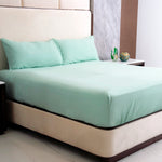 Mint Elegance Solid Fitted Sheet Set - RAZAEE