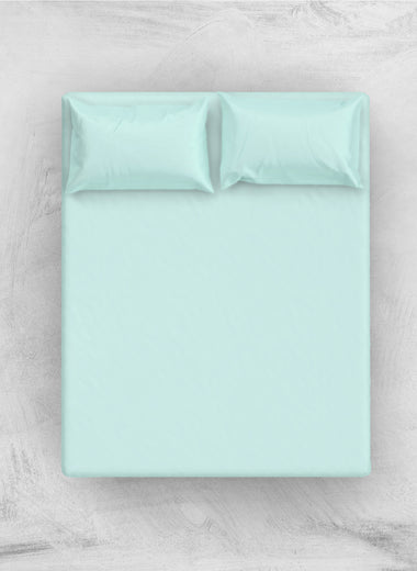 Mint Elegance Solid Fitted Sheet Set - RAZAEE