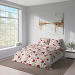 Crimson Serenity Pure Cotton Percale Duvet Cover Set