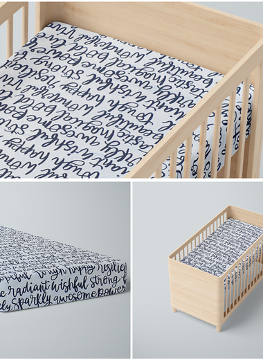 Alphabet Song Organic Cotton Crib Sheet - RAZAEE