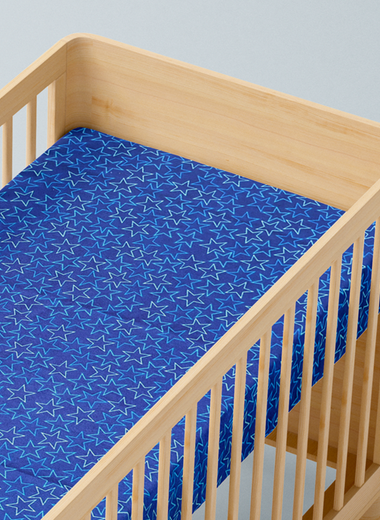 Starry Nightscape Pure Organic Cotton Crib Sheet