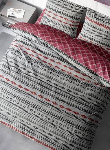 Peruvian Reversible Pure Cotton Percale Duvet Cover - RAZAEE