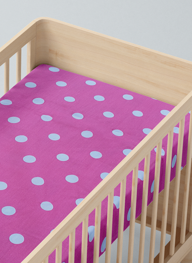 Pink-a-dot Organic Cotton Crib Sheet - RAZAEE