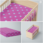 Pink-a-dot Organic Cotton Crib Sheet