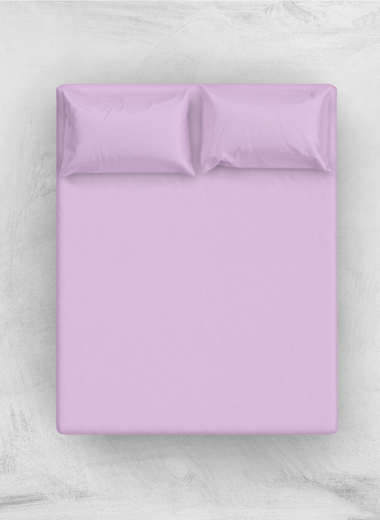 Solid Pink Pure Cotton Fitted Sheet Set - RAZAEE
