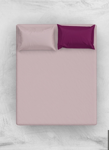 Lilac Pure Cotton Fitted Sheet Set - RAZAEE