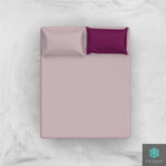 Lilac Pure Cotton Fitted Sheet Set